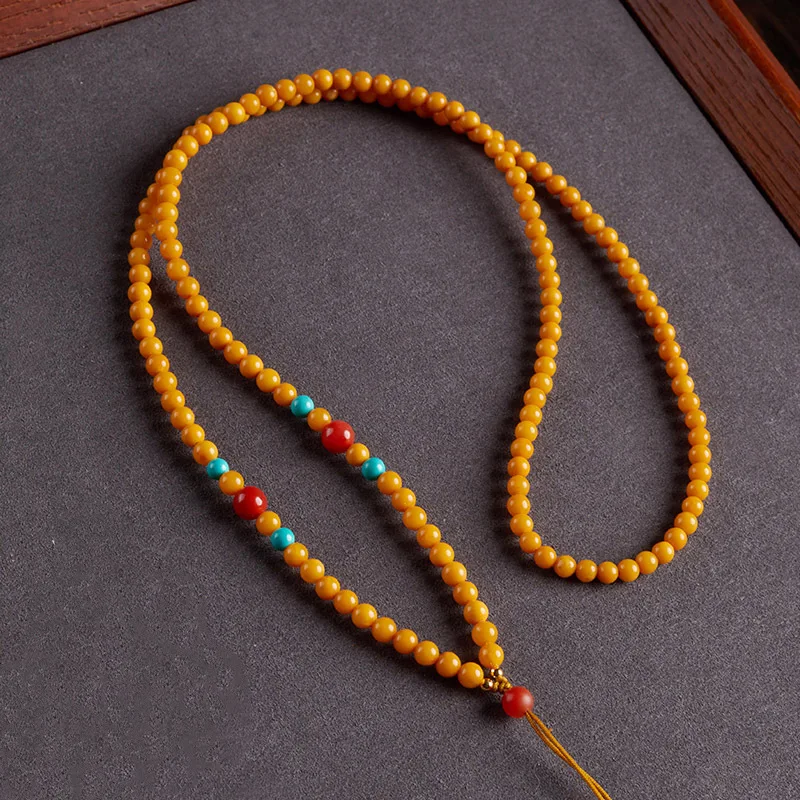 Amber Chain Necklace Thangka Braided Cord Jade Pendant Hanging Rope Women and Men