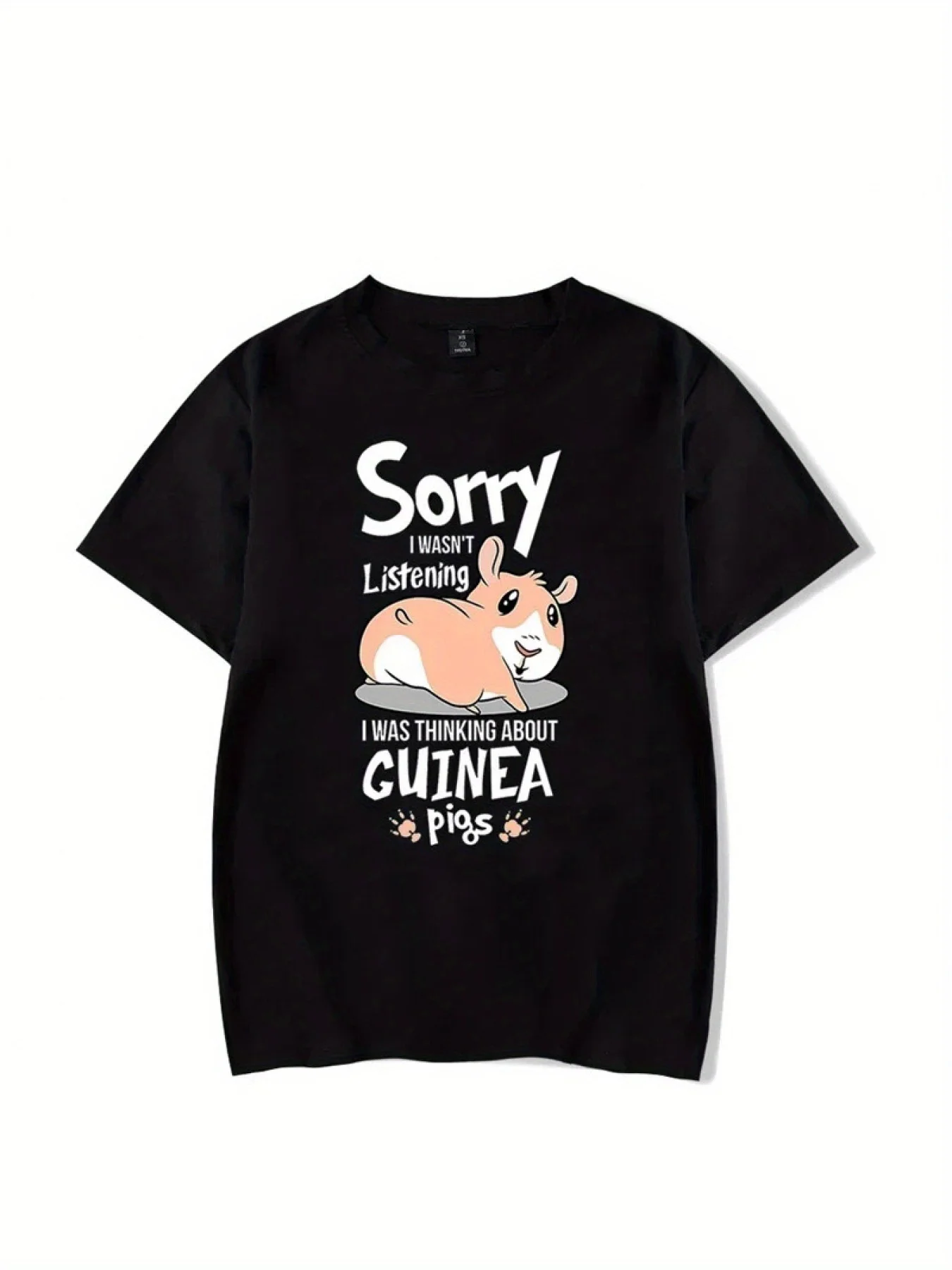 Men T-shirt Sorry I Wasn't Listening I Was Thinking about Guinea Pigs Kawaii T Shirt Men Women Tshirt Graphic Male Classic Tees