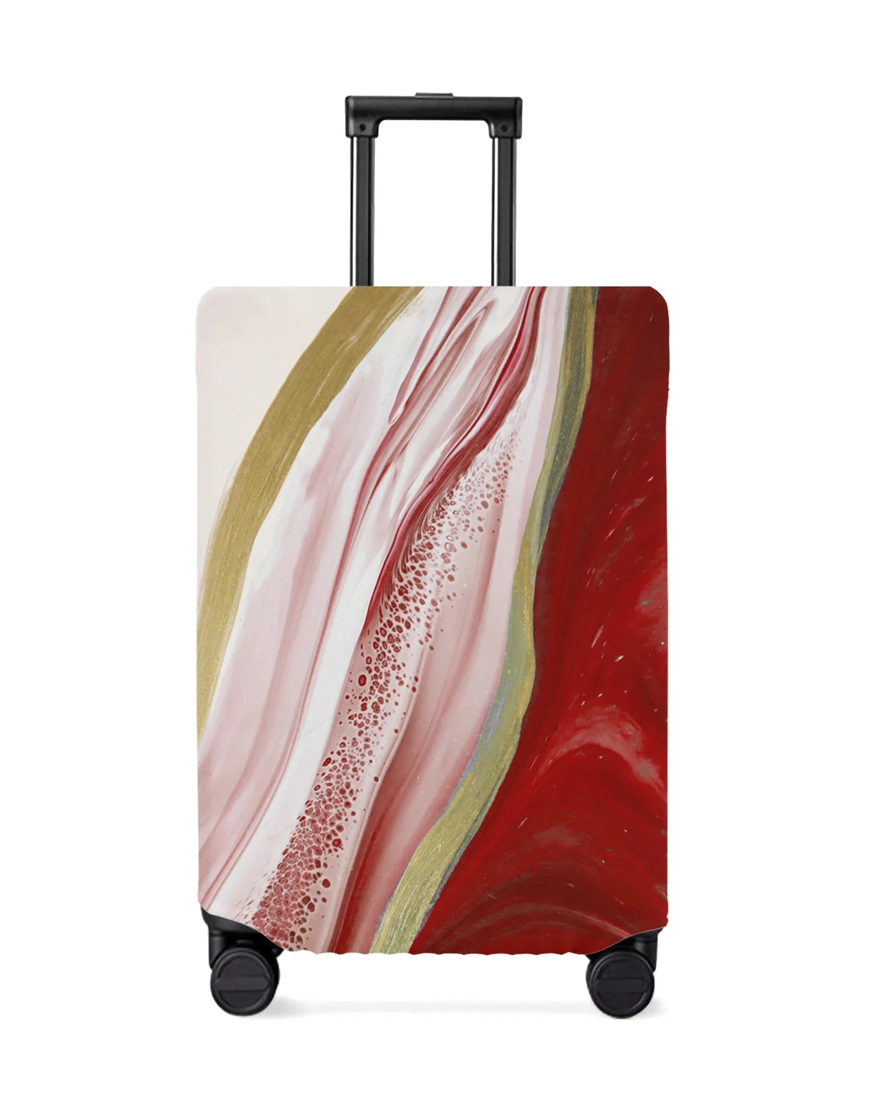 

Red Gradient Marble Texture Travel Luggage Protective Cover for Travel Accessories Suitcase Elastic Dust Case Protect Sleeve