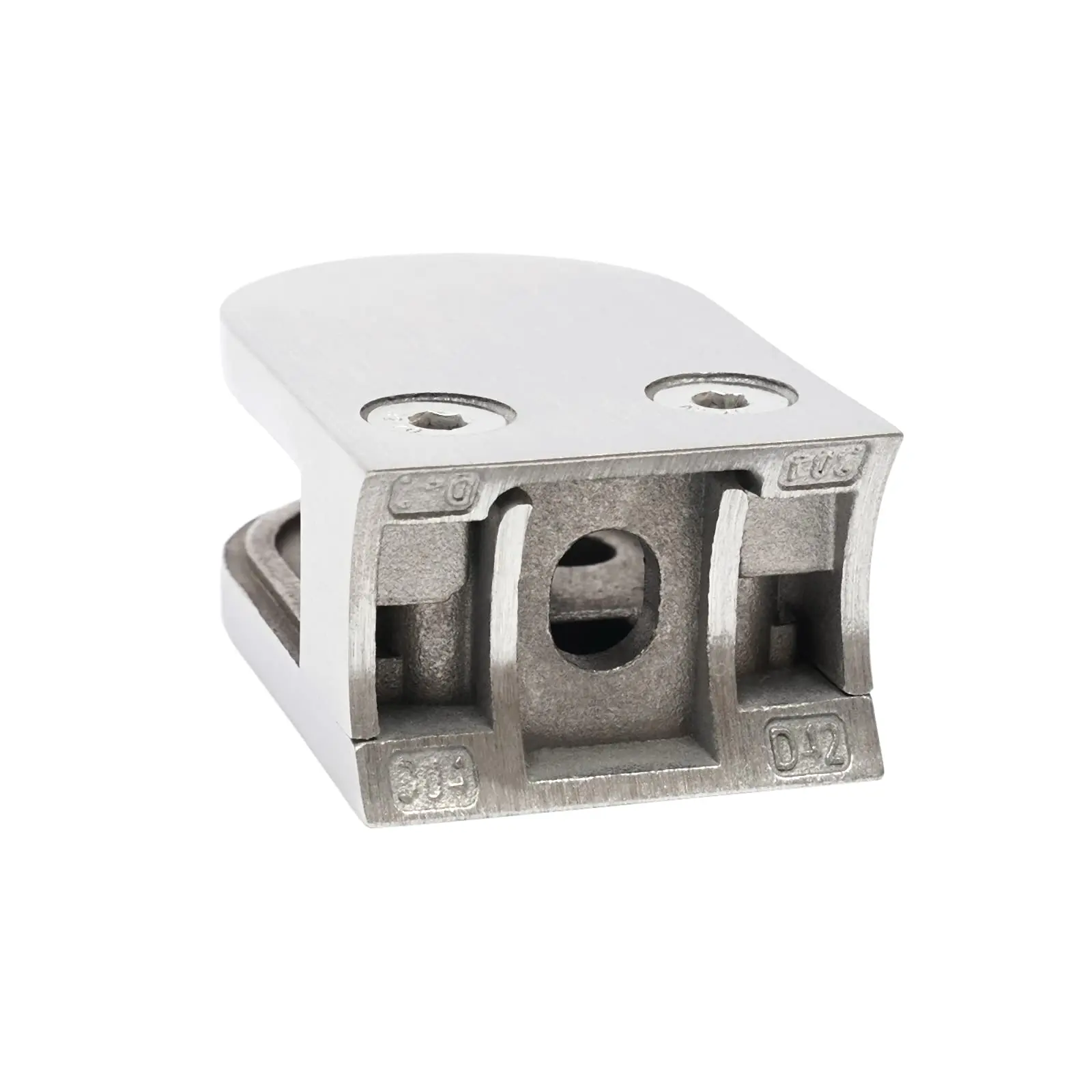 Glass Railing Post, Silvery Stainless Steel Glass Clamp Post Glass Balustrade Railing, Railing Corner Post Railing Fence Pole Ha