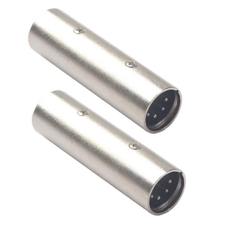 

1pc/lot 5Pin XLR Male To Male SIM Card Audio Microphone Mic Adapter Connector XlrMale To XlrMale Connectors
