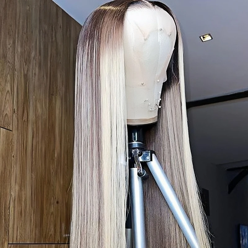 

613 Blonde Brazilian Human Hair Wig Body Wave 13x4 HD Transparent Lace Frontal 180 Density Straight Colored High Quality Wig