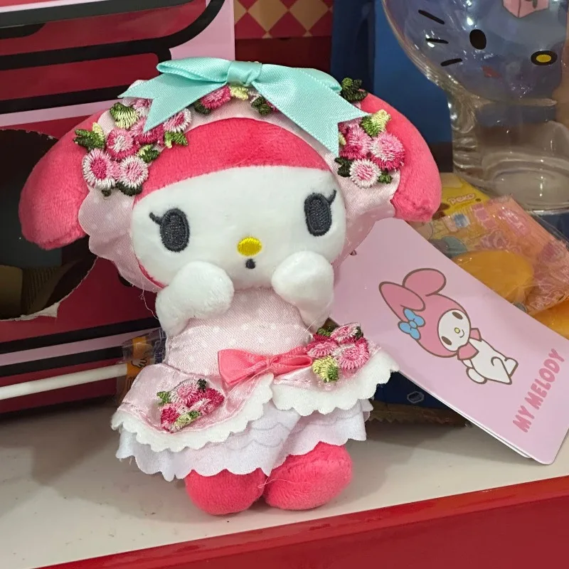 Sanrio Cartoon Hello Kitty Plush Keychain Pendant Kawaii Melody Daily Backpack Personalized Fashion Accessories