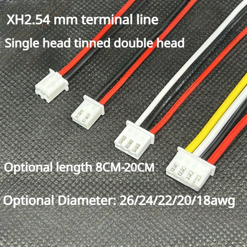 10PCS  XH2.54 terminal line 2.54mm pitch electronic connection line double head male and female 2P-9P