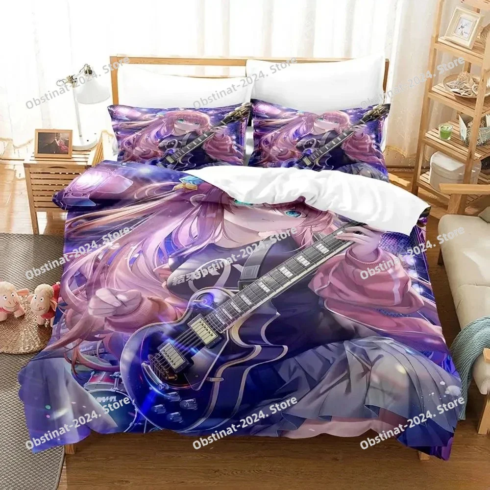 

Kawaii Anime BOCCHI THE ROCK Gotou Hitori Bedding Set Single Twin Full Queen King Size Bed Set Adult Kid Bedroom Duvetcover Sets