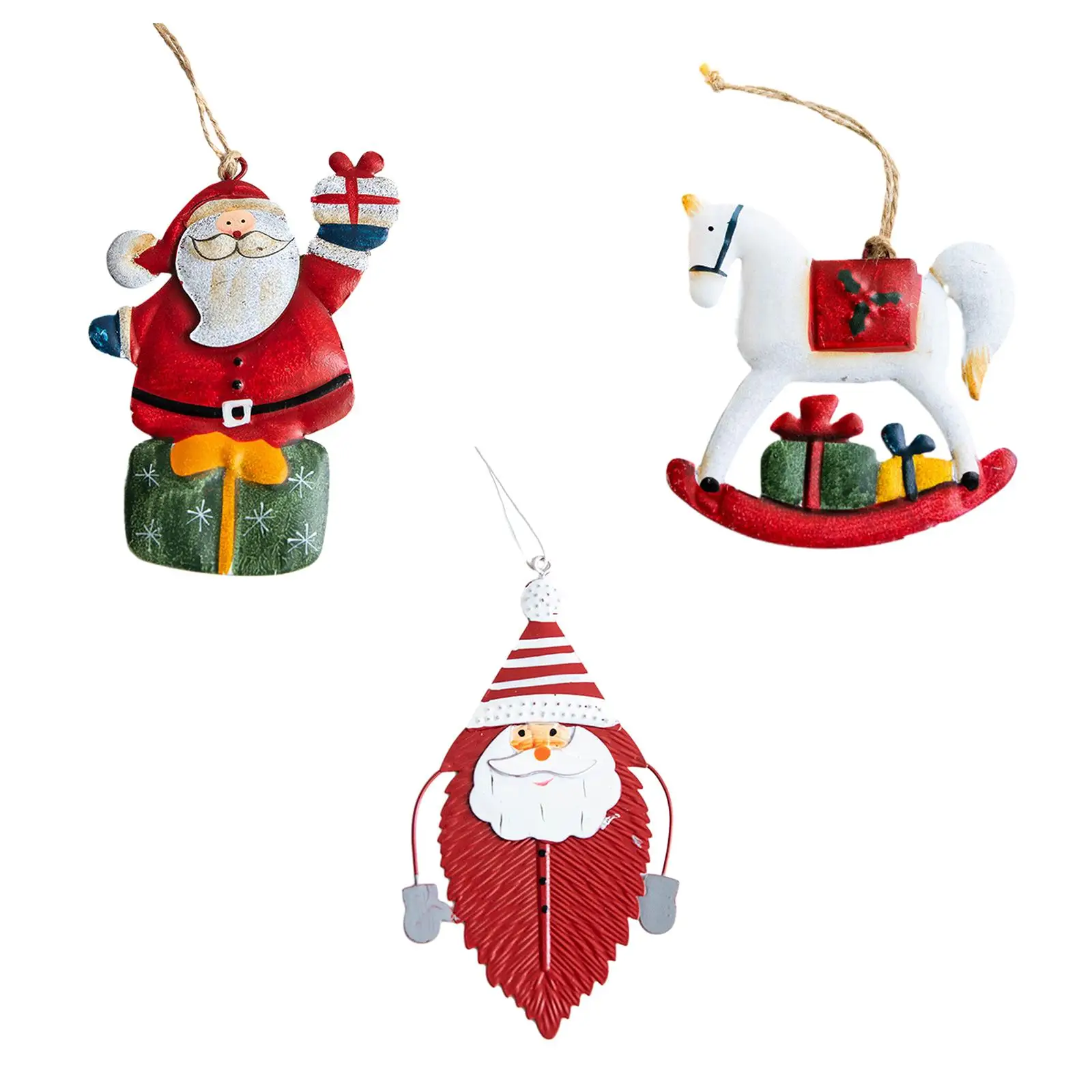 Christmas Hanging Ornament Seasonal Handmade Funny Iron Figurines Holiday