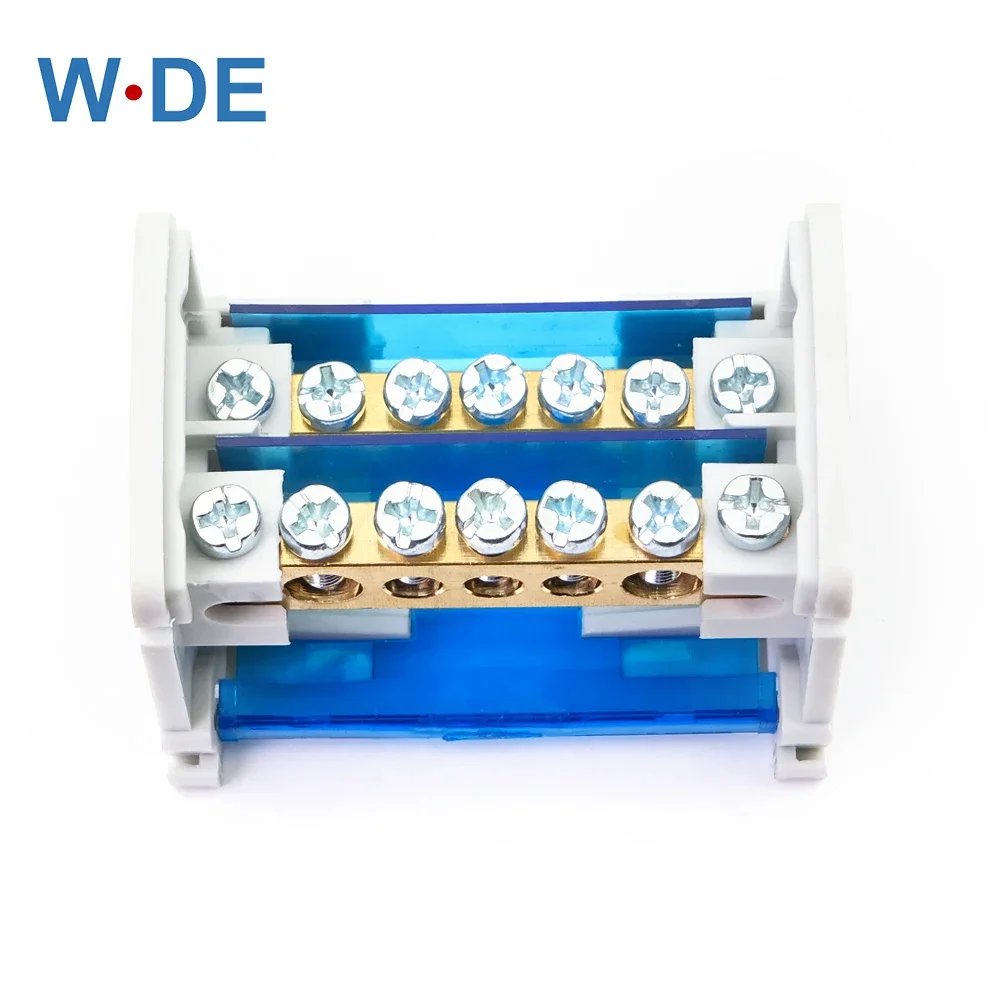 1 Pc Din Rail Terminal Block WDH207 Power Distribution Box Modular Screw Connection Block Universal Electric Wire Junction Box