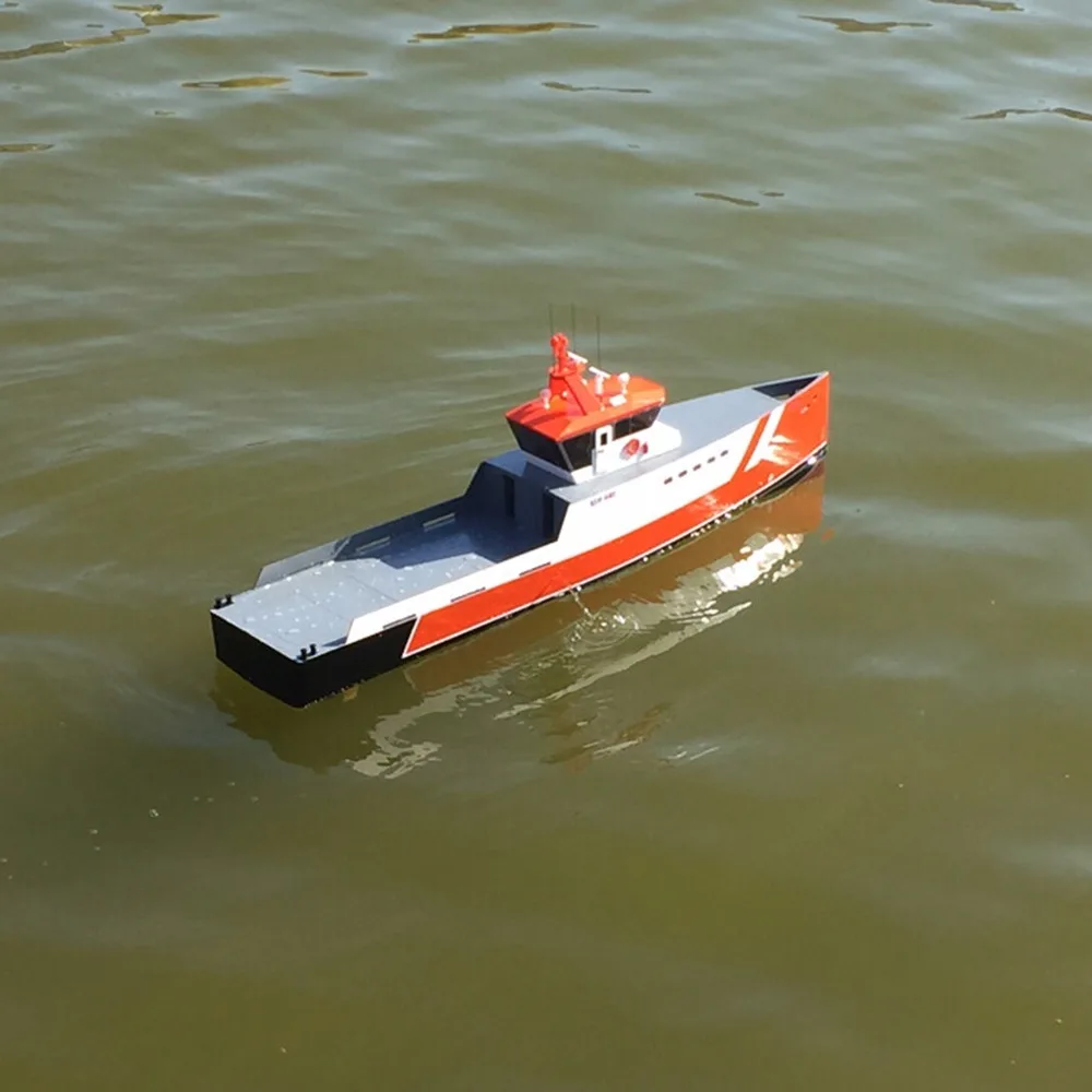 RC Ships 90cm Simulation Sea Axe Remote Control RC Boat with Dual Motor Drive and Lights RC Schiffe Model Ship Toy