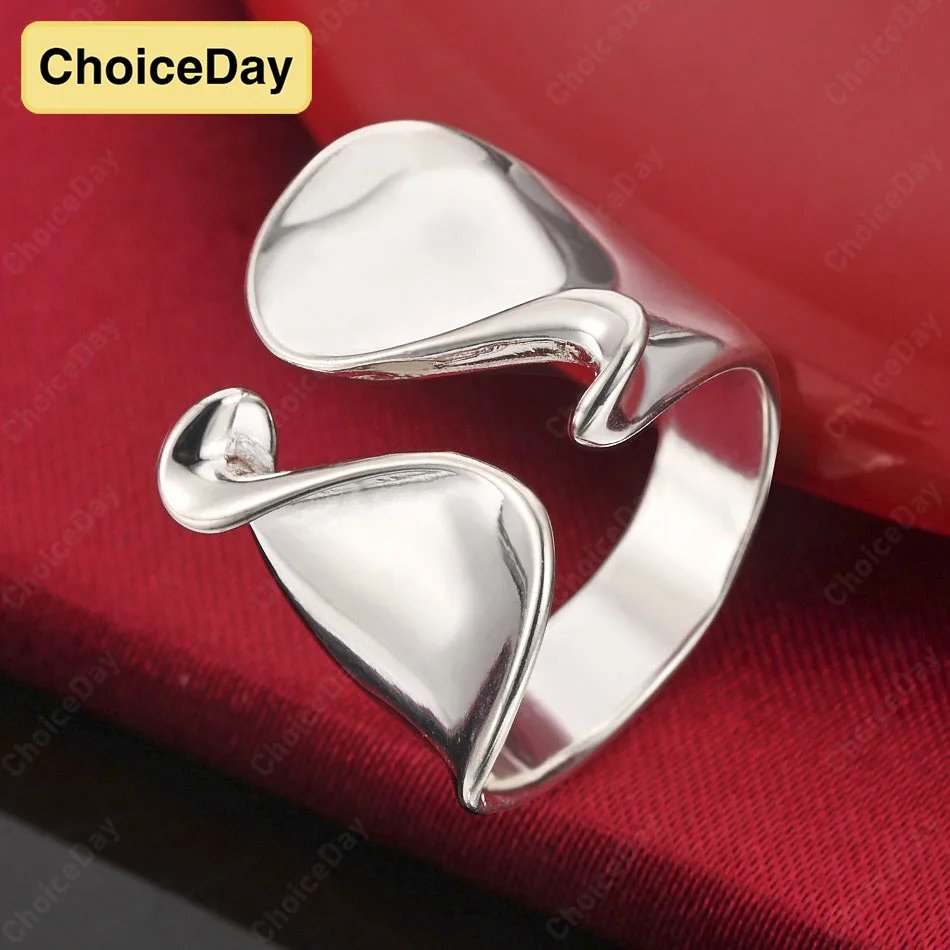 

ChoiceDay Fashion 925 Sterling Silver Open Exquisite Geometric Ring Women's Party Jewelry Accessories