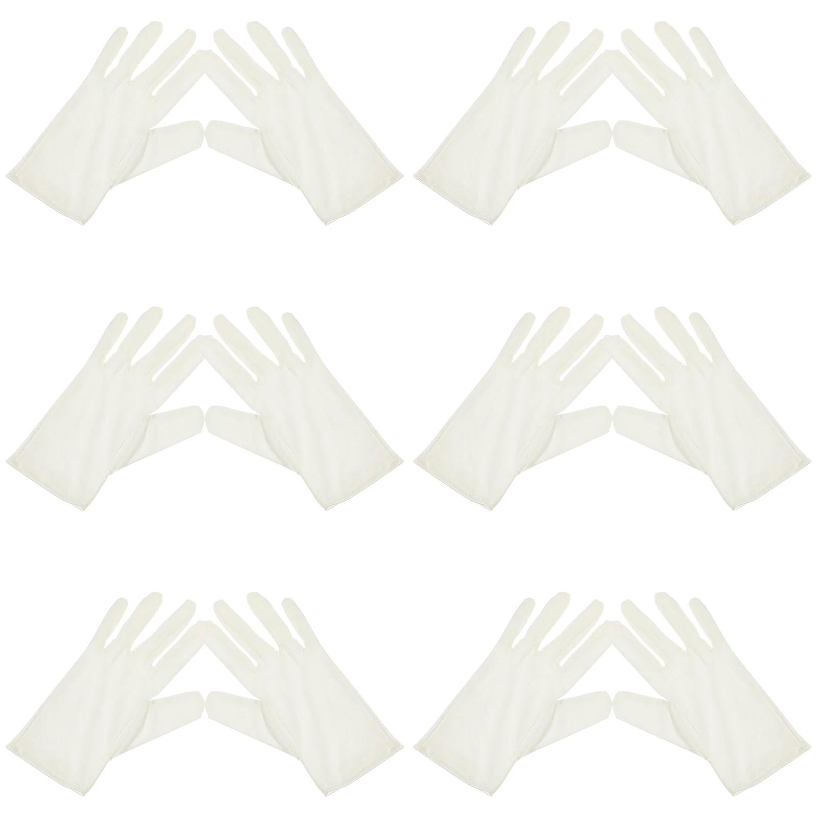 

6Pairs Microfiber Gloves Comfortable Washable Jewelry Inspection Gloves for Jewelry Store Coin Handling Driving Industry Use