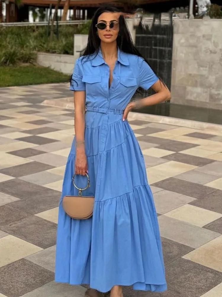colour combination with sky blue dress Blue Dresses For Girls | Blue Dress For Kids main image 0