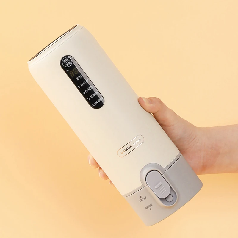 Hervidor eléctrico de 400ml, taza calefactora portátil, olla de agua hervida multifunción, tetera inteligente, hervidores de temperatura ajustables para viajes