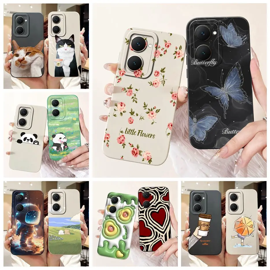 For Vivo Y03 Case V2332 Stylish Candy Painted Cover Soft Silicone Phone Cases For Vivo Y03 Y 03 VivoY03 Fundas Shockproof Bumper