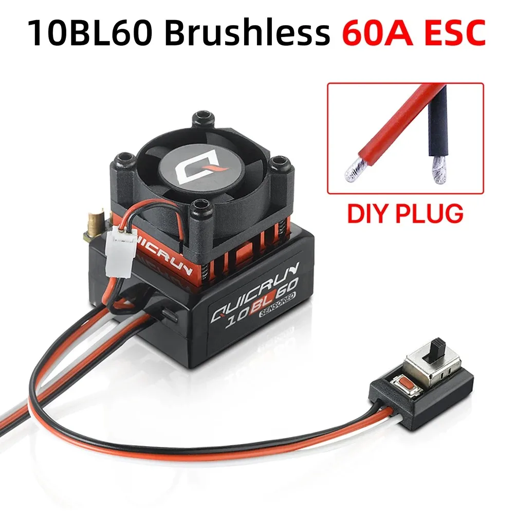 Originele Hobbywing QUICRUN Sensored 10BL120 120A /10BL60 60A 2-3S Lipo Brushless ESC voor 1/10 Touring Car/Buggy/F1/Drift Car