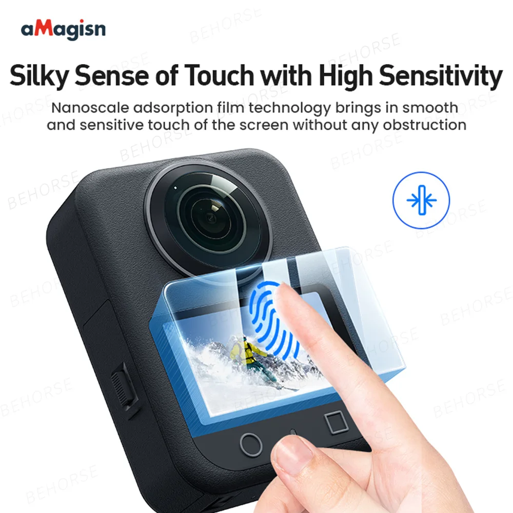 DJI Osmo 360 화면 보호기 용 2PCS 강화 유리 DJI Osmo 360 카메라 액세서리 용 스크래치 방지 HD 보호 필름