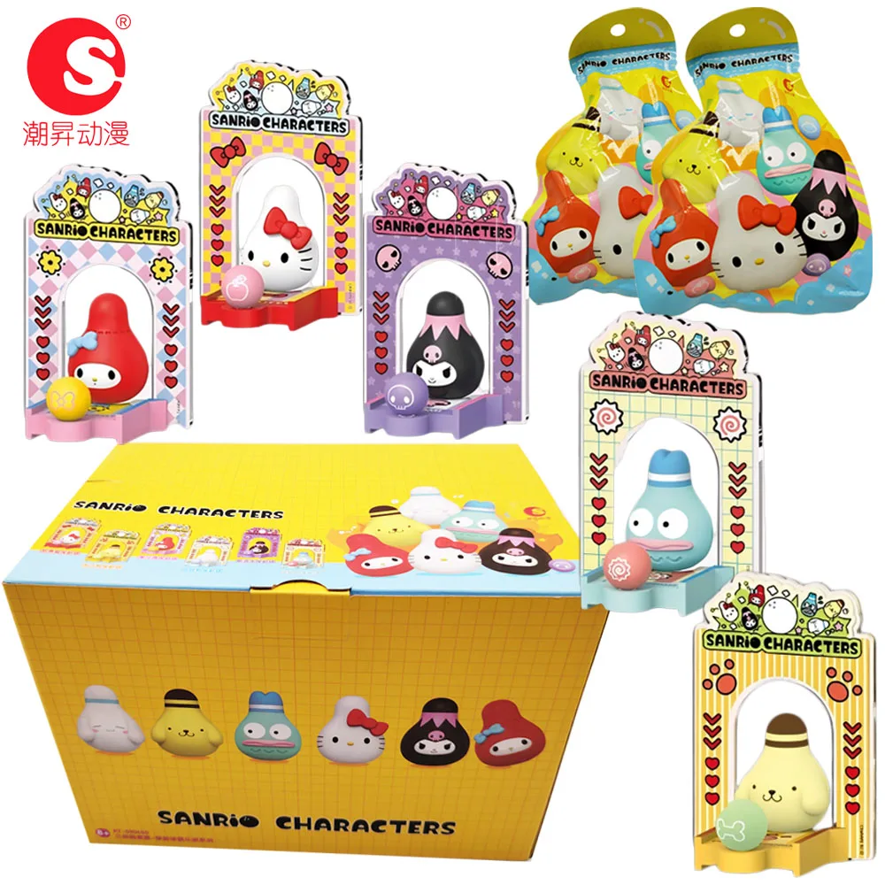 

Original Sanrio Characters Bowling Club Series Blind Box Toys Kuromi Melody Acrylic Ornaments Anime Figure Toys Birthday Gifts