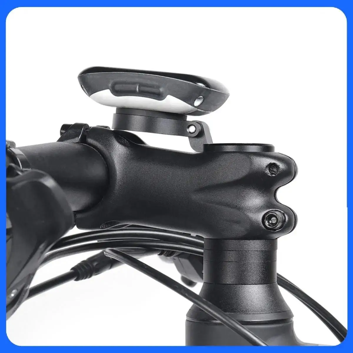 Aluminum Bike Computer Mount with Out Front Visibility for Garmin Wahoo Bryton Secure GPS Holder for Road Mountain Bike