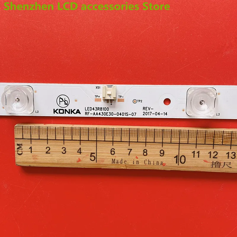 Для Konka светодиодный 43M светильник bar светодиодный 43R8100 RF-AA430E30E30-0401S-07 4 светодиодный 100% новая светодиодная Светильник ка