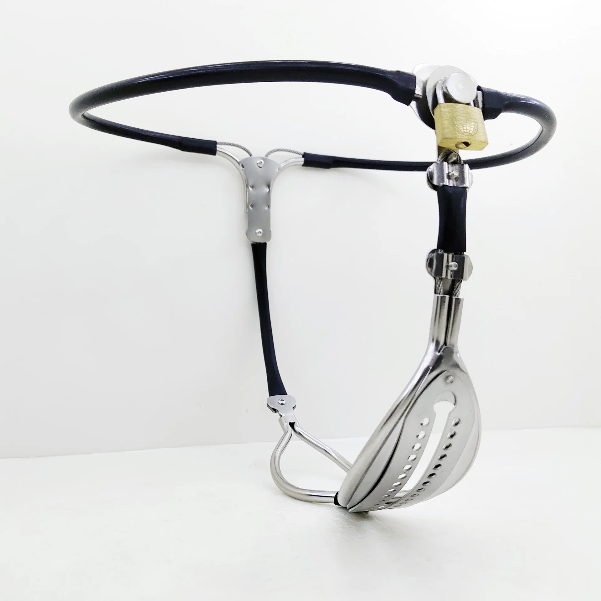 Female Chastity Belt Pants with Poop Hole Invisible Strap on Stainless Steel Chastity Device Underwear Bondage Sex Toy for Women - Image 2