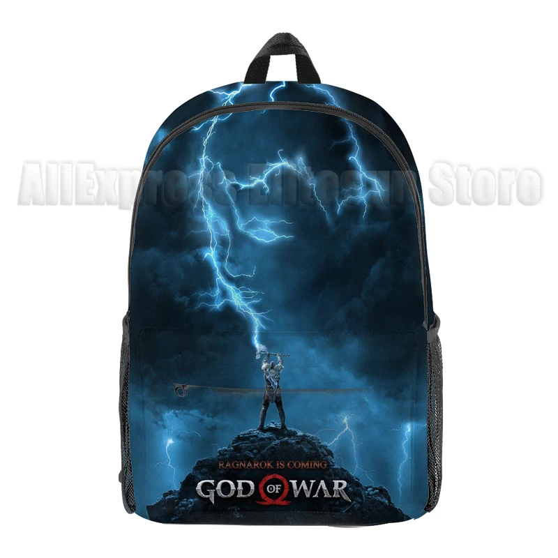 God of War Ragnarok Mochila Kratos Atreus Children 3D Print Bookbag Cartoon Shoulder Rucksack Girls Boys Kids School Bags Gift