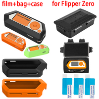 3pcs Screen Protector + Black Anti-slip Silicone Case+Hard Carrying Case Anti-Drop Storage Box For Flipper Zero Game Accessories