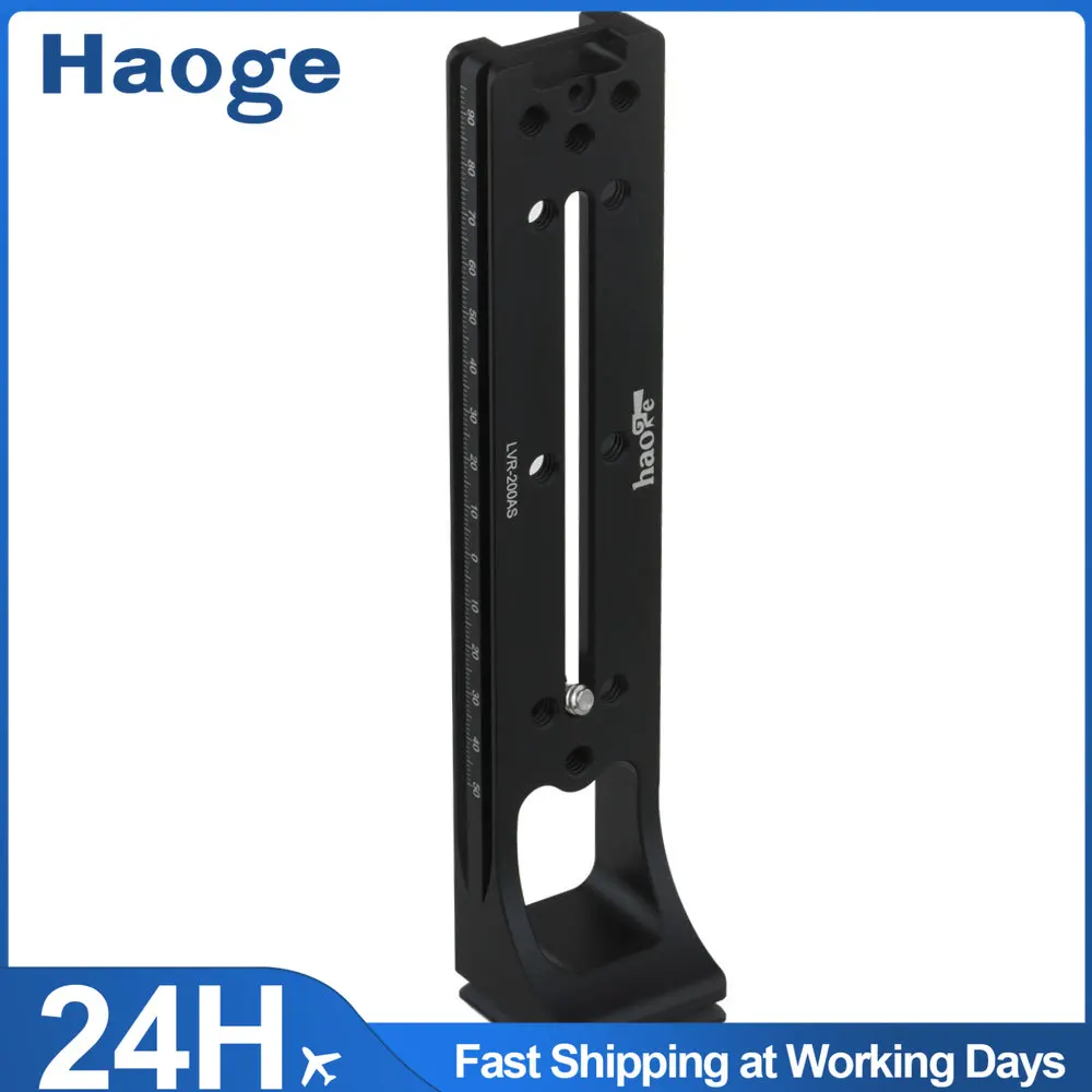 

Вертикальная направляющая Haoge, 200 мм, с двумя узловыми ножками, с углом 90 градусов, ласточкин хвост, совместима с Arca-Swiss SUNWAYFOTO