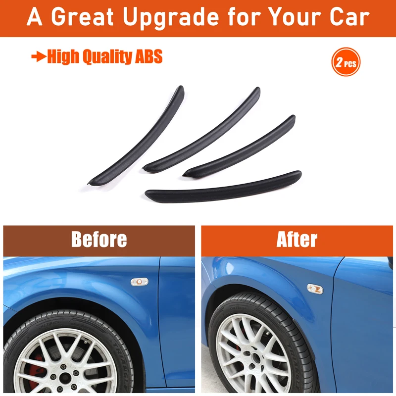For SEAT Leon León Mk2 1P 2008-2012 ABS Car Fender Flares Mud Flaps Arch Wheel Eyebrow Lips Strips Trim Sticker Accessories
