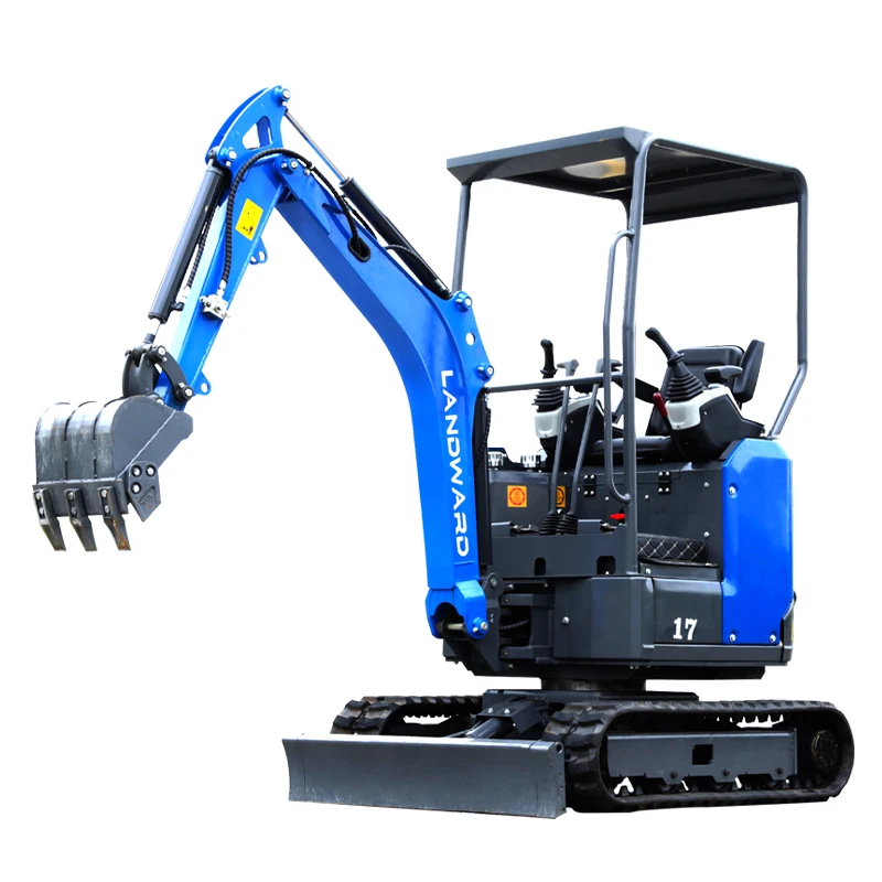 Pasture Orchard Use Mini Diesel Digger 1.7 Ton Small Hydraulic Crawler Excavator 1000 KG Farm Use Bagger Euro 5 Customized Sale