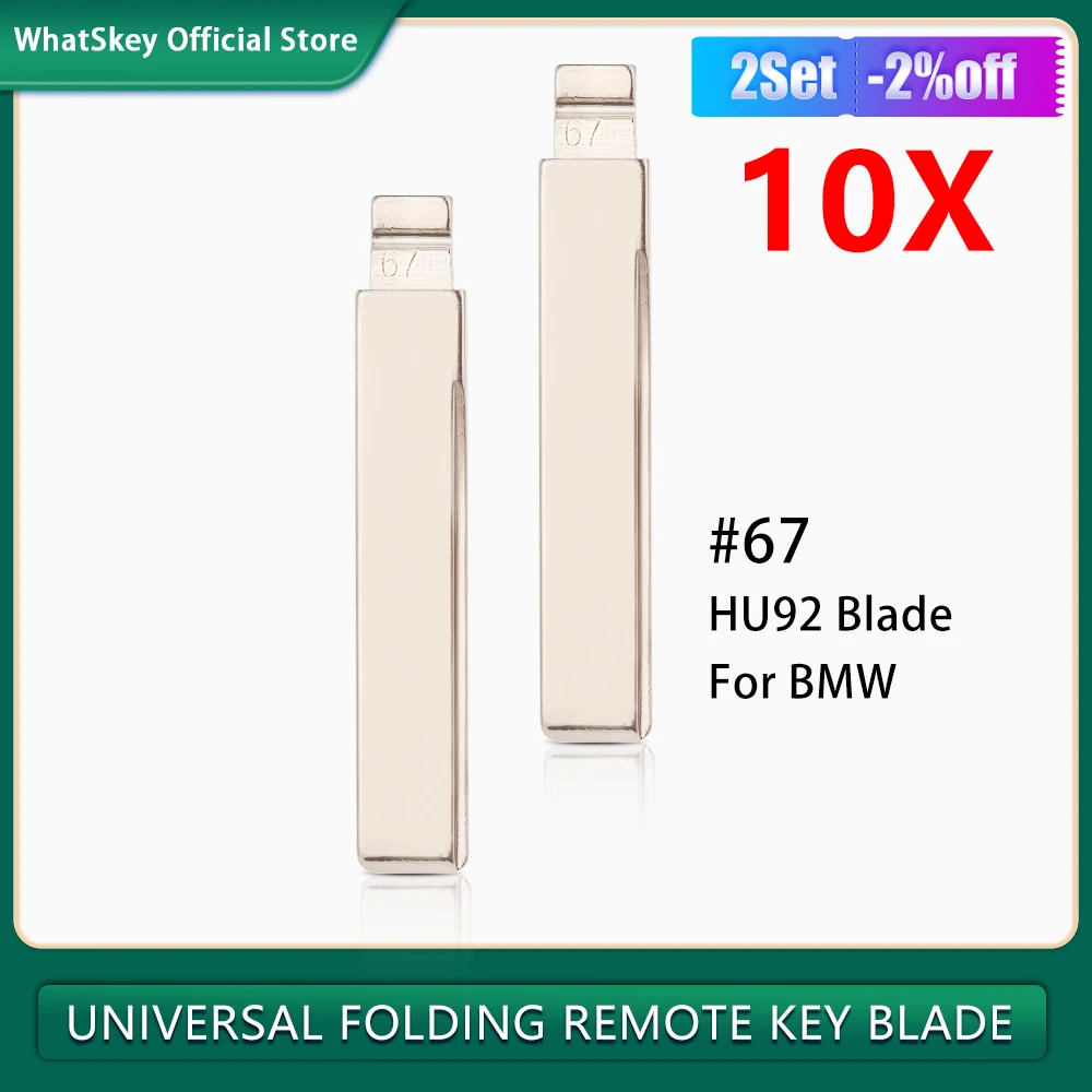 

10Pcs KD Uncut Car Remote Key Blade Blank HU92 #67 For BMW EWS CAS3 CAS4 E36 E39 E38 E63 E83 E53 F10 F20 F30 1 2 3 5 7 Series