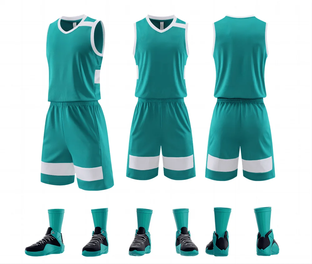 High Quality Double-sided Wearable Men Basketball Sets Uniforms Breathable Quick-drying Sports Suits MenBasketball Jerseys