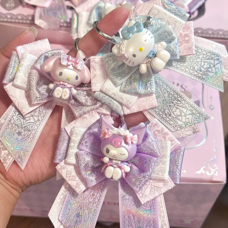 

Оригинальные аксессуары для волос Sanrio Blind Box из серии Girls Daydream: заколки-бантики, подвески Hello Kitty, My Melody, Kuromi. Подарки для девочек.
