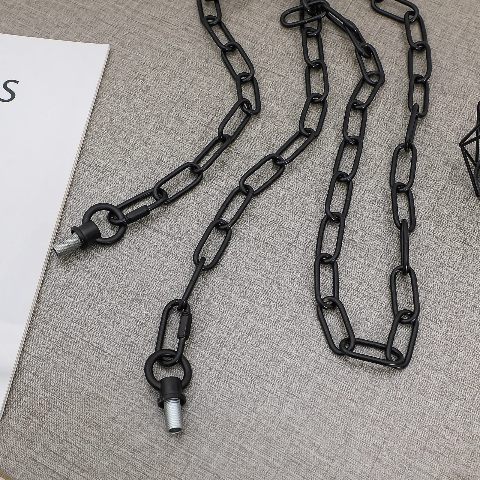 

1Set Hanging Chain Heavy Duty Industrial Light Fixture Planter Hanger Hanging Basket Chain with Carabiner Planter Basket Chains,