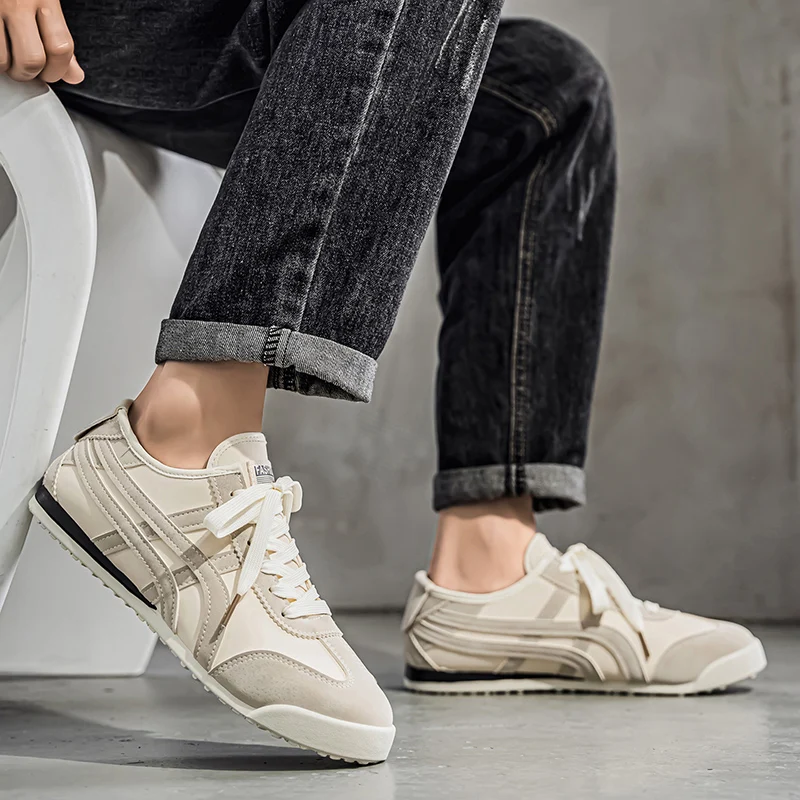 

Shoes for Men Breathable Lace Up Flat Bottom Sports Shoes Soft Sole Walking Shoes Forrest Gump Classic Running Shoes Sneakers