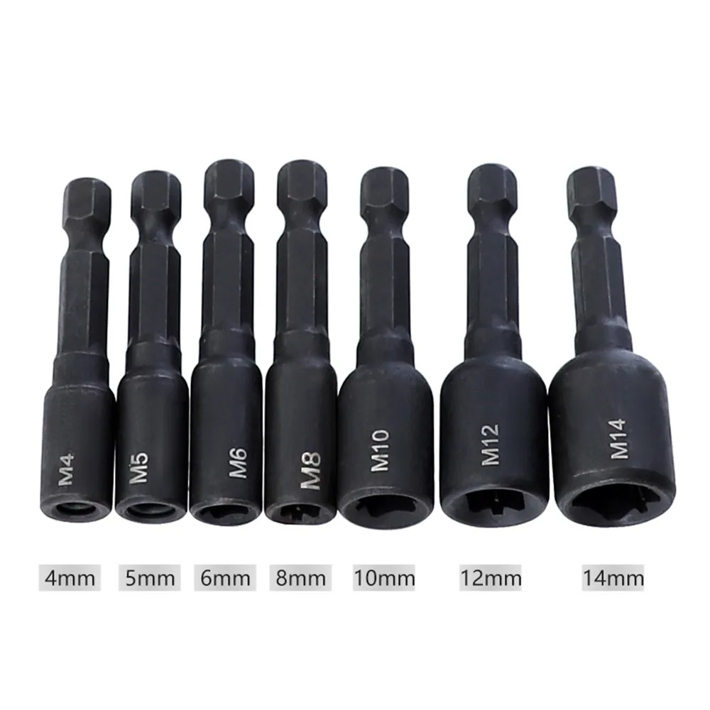 1pc Tap Die Socket Adapter 1/4 Inch Hex Shank Machine Screw Metric Threading Tool For Electric Drill M4-M14 Hand Tools