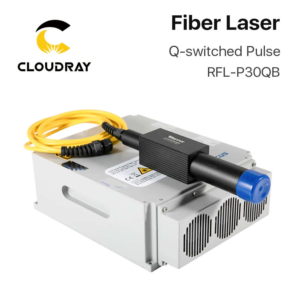 Cloudray Original Raycus 20W 30W 50W 1064nm Q-switched Pulse Fiber Laser Source Built-in Red Light for Raycus Fiber Laser