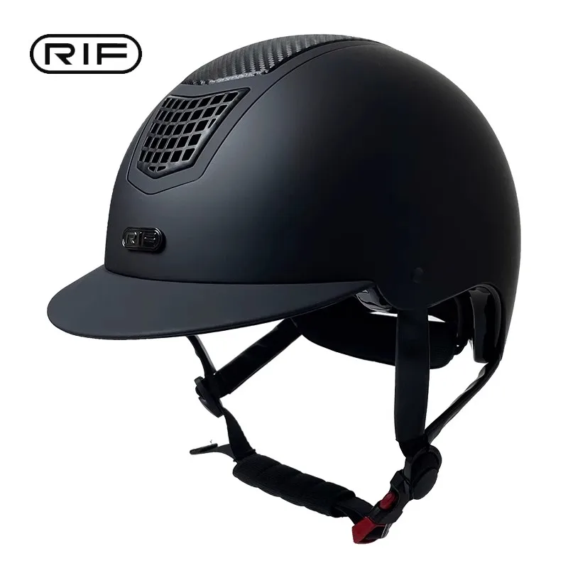 Rif Dziecięcy kask sportowy jeździecki, kask jeździecki dla dorosłych, modny i prosty kask rowerowy, sprzęt jeździecki, kask z włókna węglowego z przeszkodami