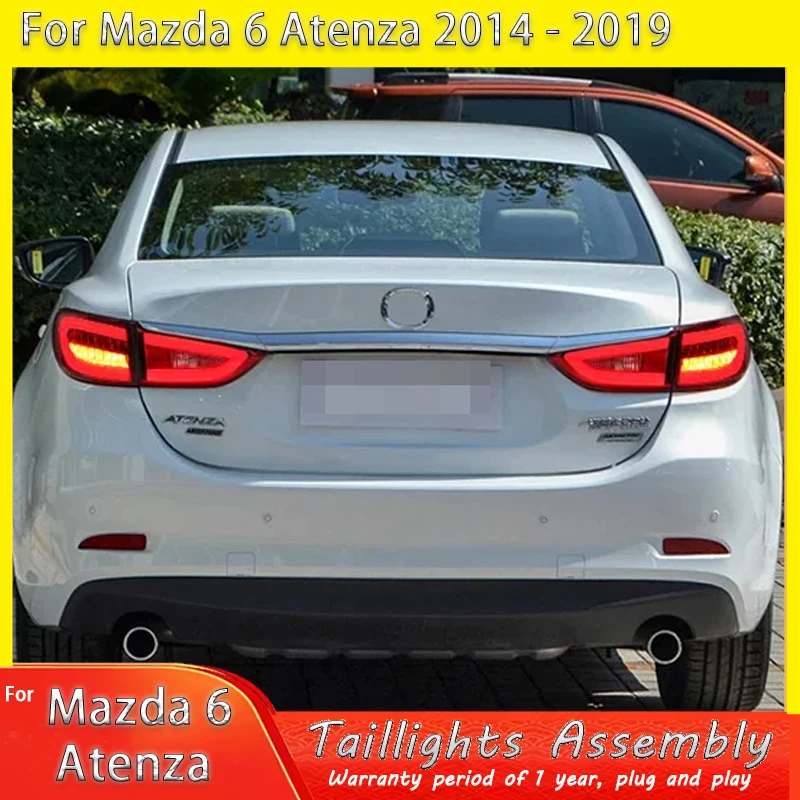 

Стайлинг автомобиля для Mazda 6, задние фонари 2014-2019 Mazda6 Atenza, светодиодный задний фонарь, светодиодный DRL, сигнальный тормоз, задний ход, автоаксессуары