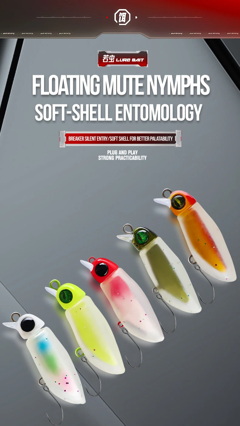 TAIYU Leuchtende Angelköder Micro Minnow Harte Köder 2,3 g Spinner Kunstköder Topwater Crankbait Tackle für Barschforelle – Detail 3