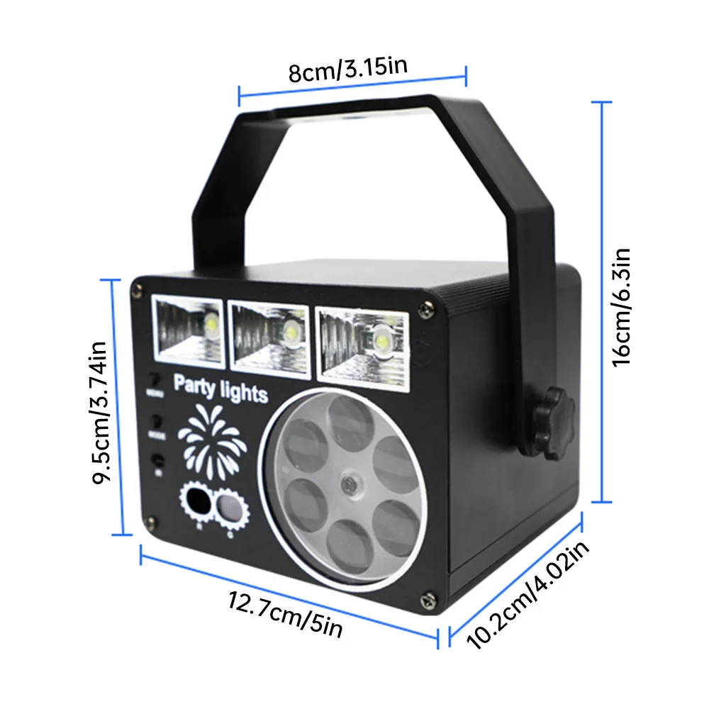 Proyector láser de luz LED RGB para fiesta, luz de discoteca activada por sonido, USB, Control remoto, bola mágica, decoración de Navidad