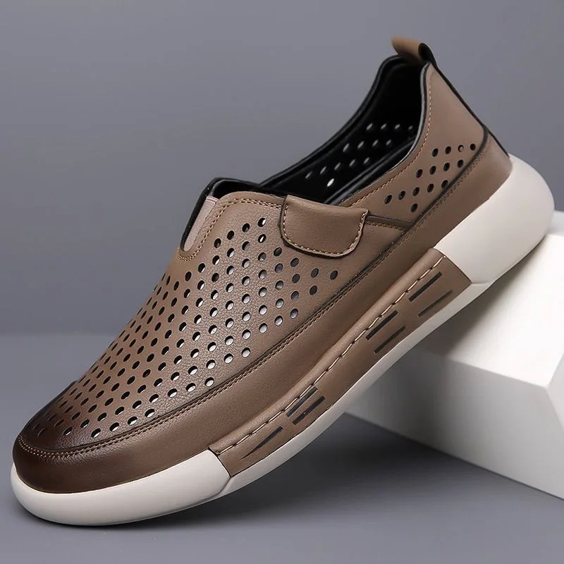 Sandalia masculina marrom plutônio dos homens verão sapatos antiderrapantes conforto casual dedo do pé aberto sandálias planas calçados de praia macios zapatillas homem