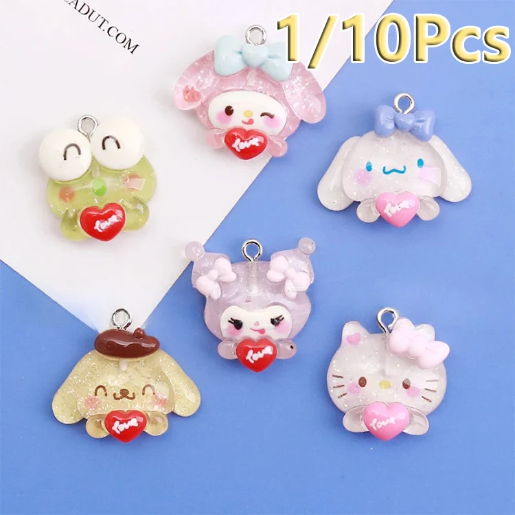 

1/10PCS Cute Pendant Stereoscopic DIY Jewelry Accessories Necklace Bracelet Pendant Keychain Cartoon Hanging Handmade Material
