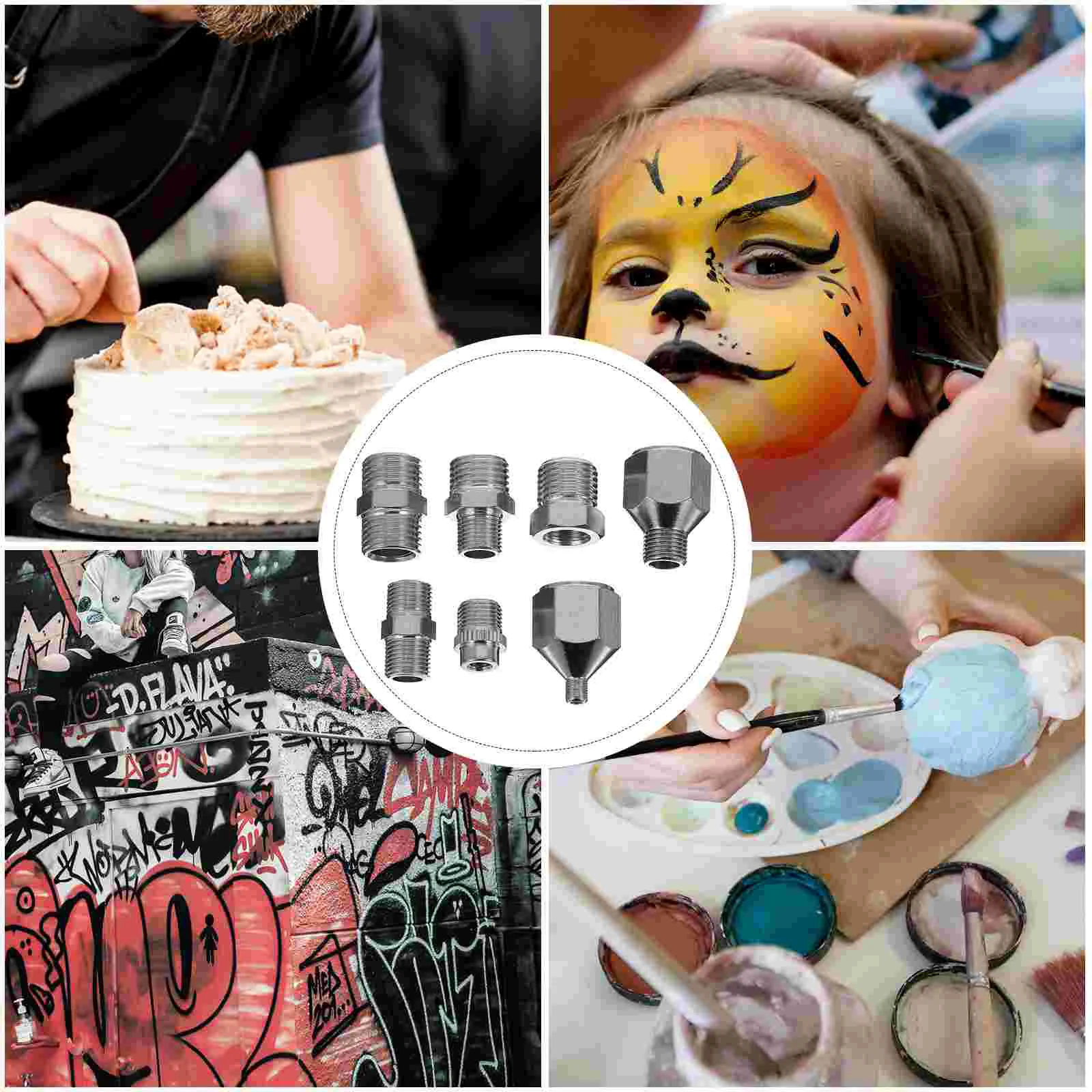 Airbrush Coupler Fitting Quick Connect Accessories Adapter Connector Suite Metal Kit