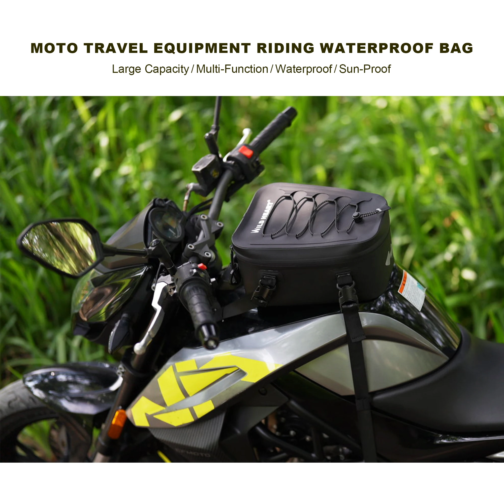 Waterproof Motorcycle Tail Bag Rear Seat Bag 6L Fuel Tank Bag Cycling Travel Luggage Storage Pack