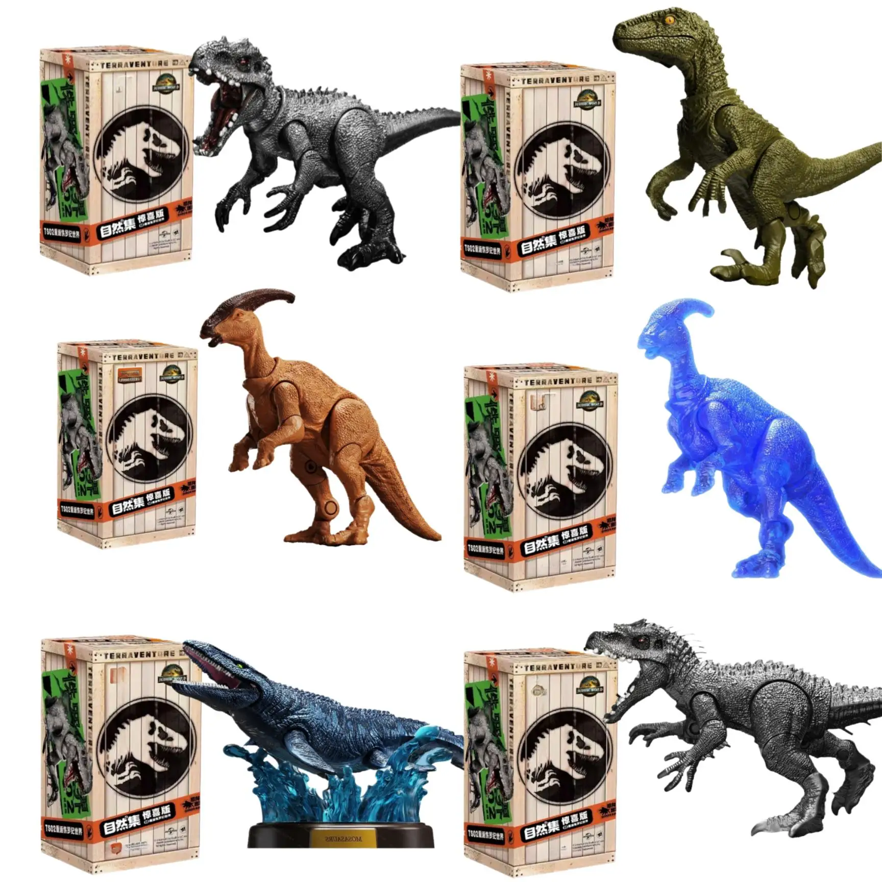 

New Bloks Jurassic World Surprise Box Series 2 T-Rex Building Blocks Movable Joints Dinosaur Model Collectible Toy for Boys Gift