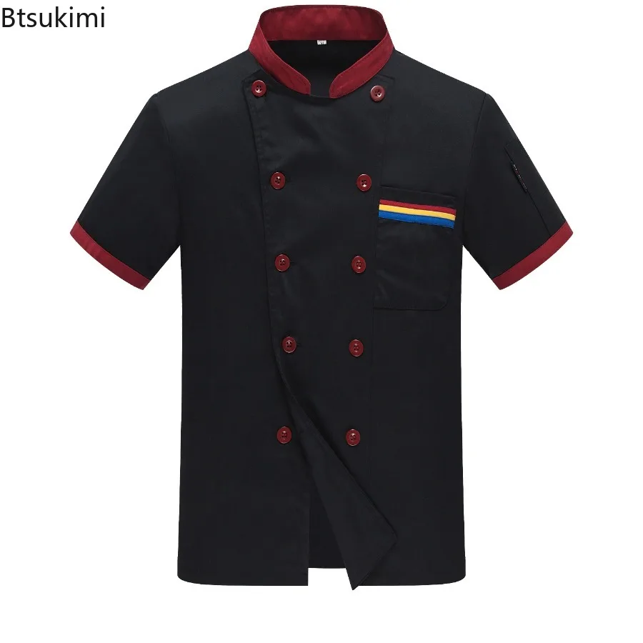 Unisex Stain Resistant Chef Coat New  Short and Long Sleeve Breathable Kitchen Work Jacket Restaurant Hotel Bakery Chef Uniforms