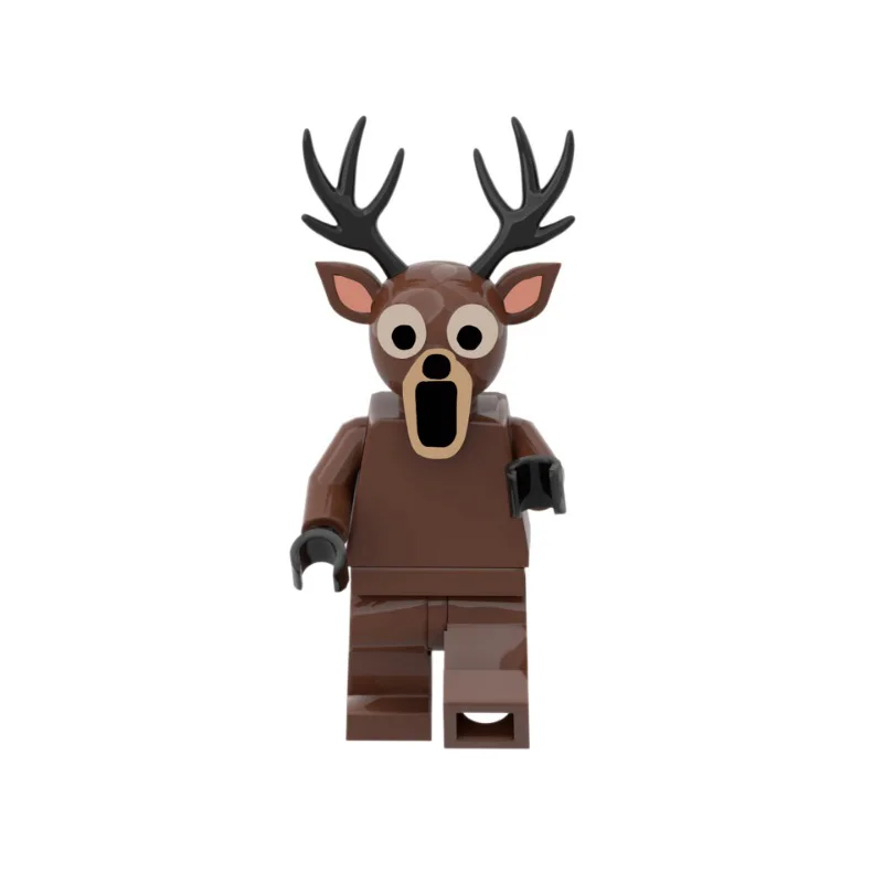 99 Nachten In Het Bos Mini Herten Uil Geit Monster Bouwstenen Model Gemonteerd Bouwstenen Kinderen Speelgoed Plastic pop