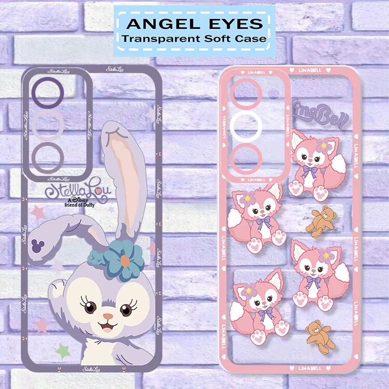 LinaBell StellaLou Phone Case For Samsung S10 S20 S21 S22 S23 S24 Note 10 20 M22 M23 M54 M60 Angel Eye Translucent Funda Shell