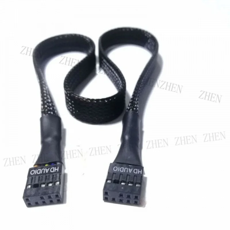 Y Mainboard Host Case 9pin AC97 HD Audio Female Extension Cable Sleeve Net 22AWG | 9 Pin | Audio Extension Cable