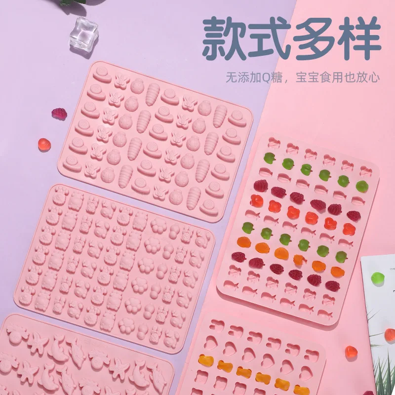QQQSugar แม่พิมพ์ลูกอมซิลิโคนแบบนิ่มขนาดเล็กแม่พิมพ์ช็อคโกแลตลูกกวาดแม่พิมพ์อาหารเสริมทนอุณหภูมิสูง