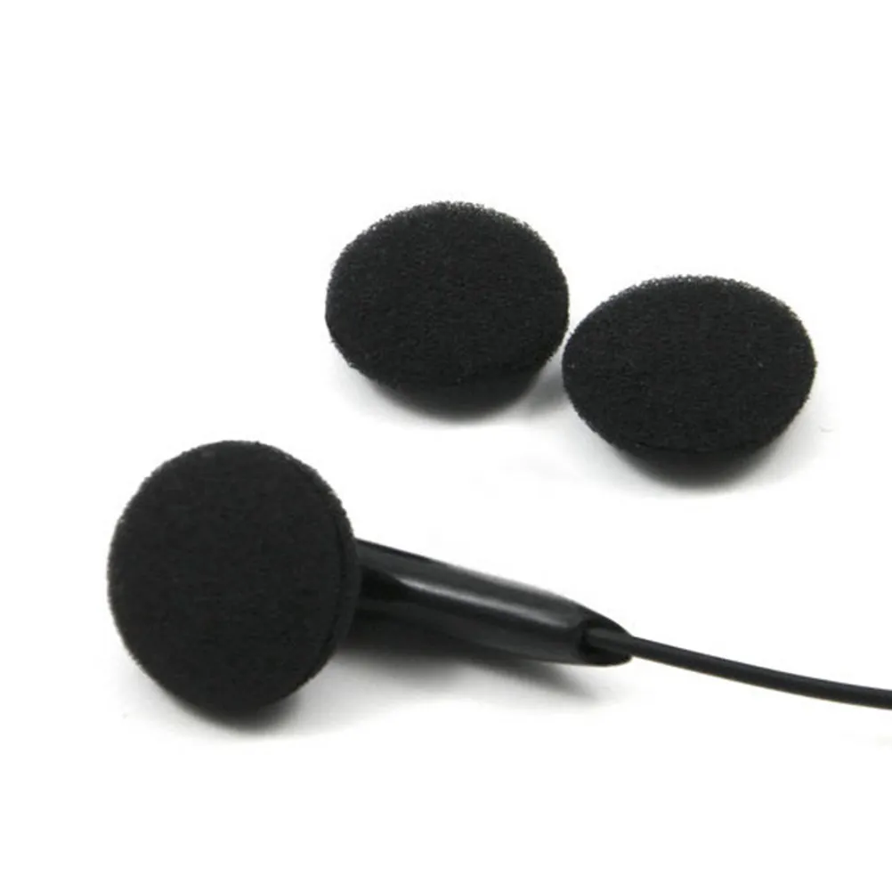 10Pcs Black Foam Earphone Covers Sponge Ear Pads Comfortable Elastic Replacement for Earbuds Headphones Noise Isolation
